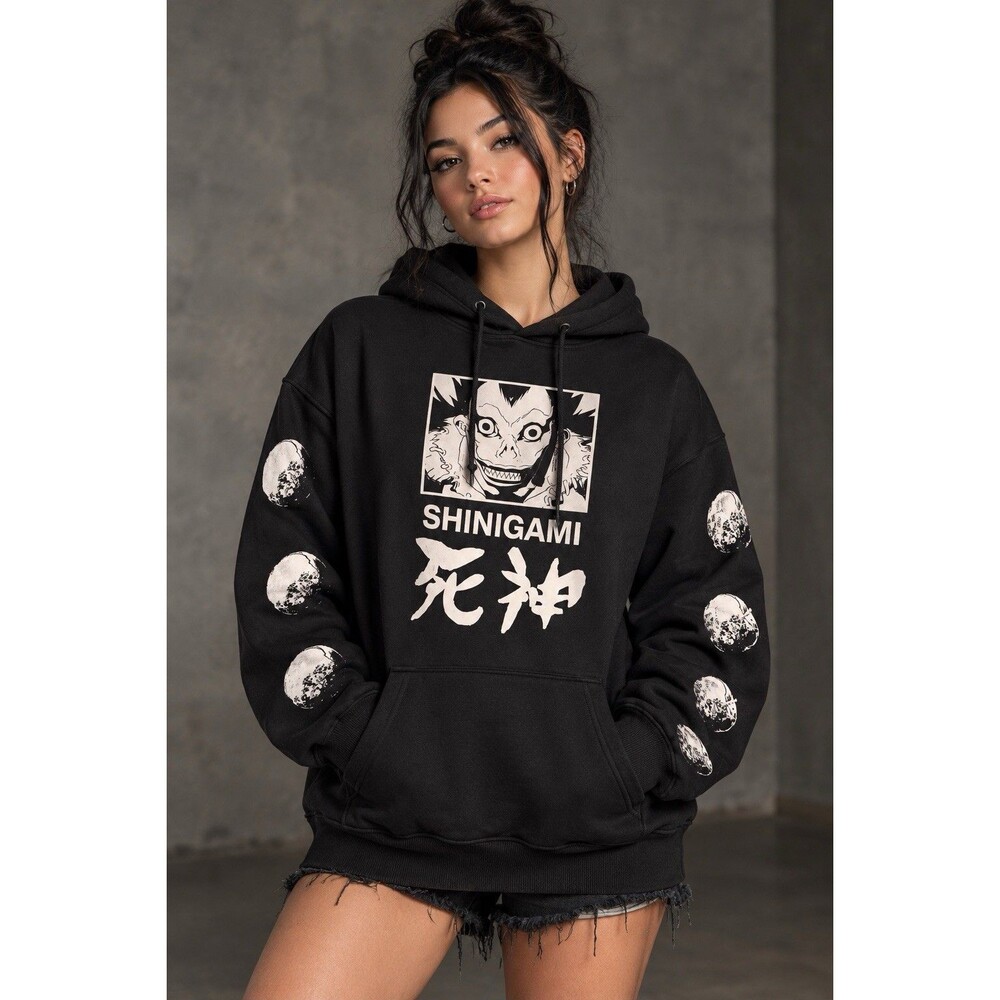 Y2K VTG Mens Death Note Shinigami Ryuk Wings Hoodie XL